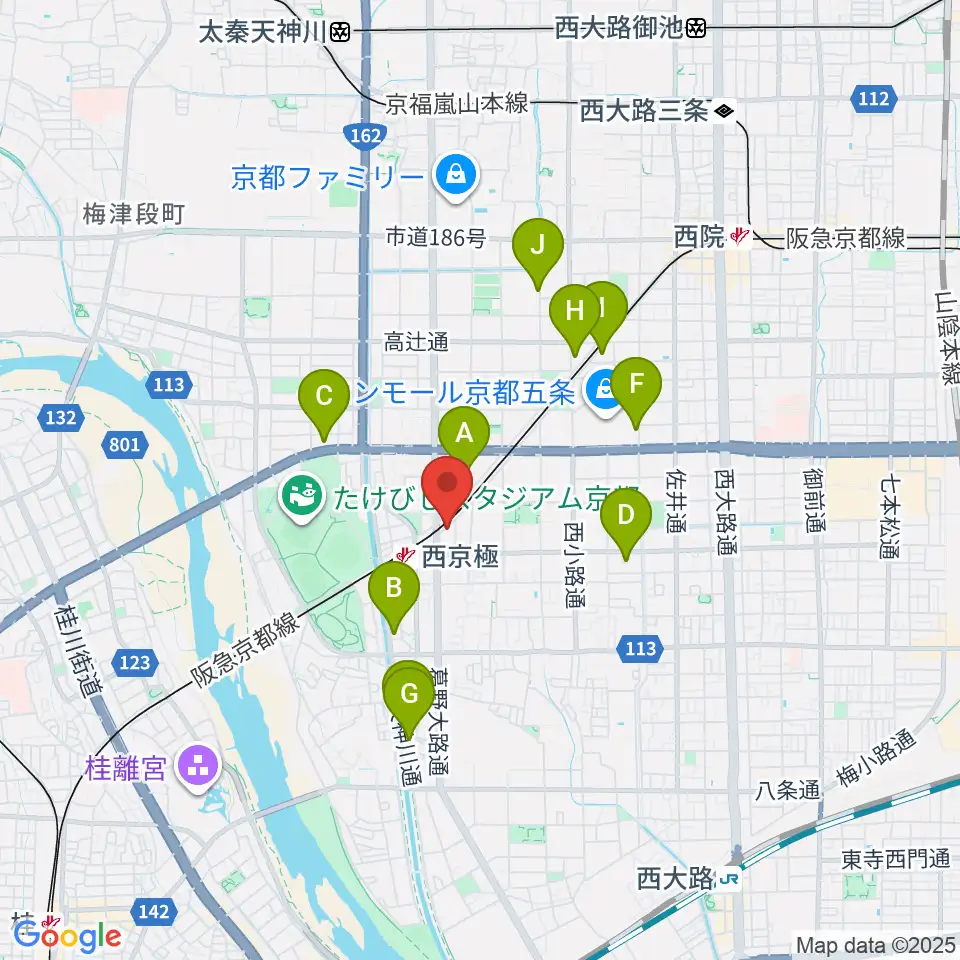 西京極STUDIO IZ周辺のホテル一覧地図