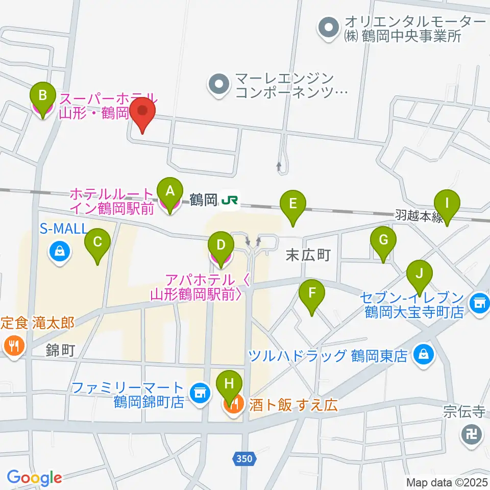 なんだ屋周辺のホテル一覧地図