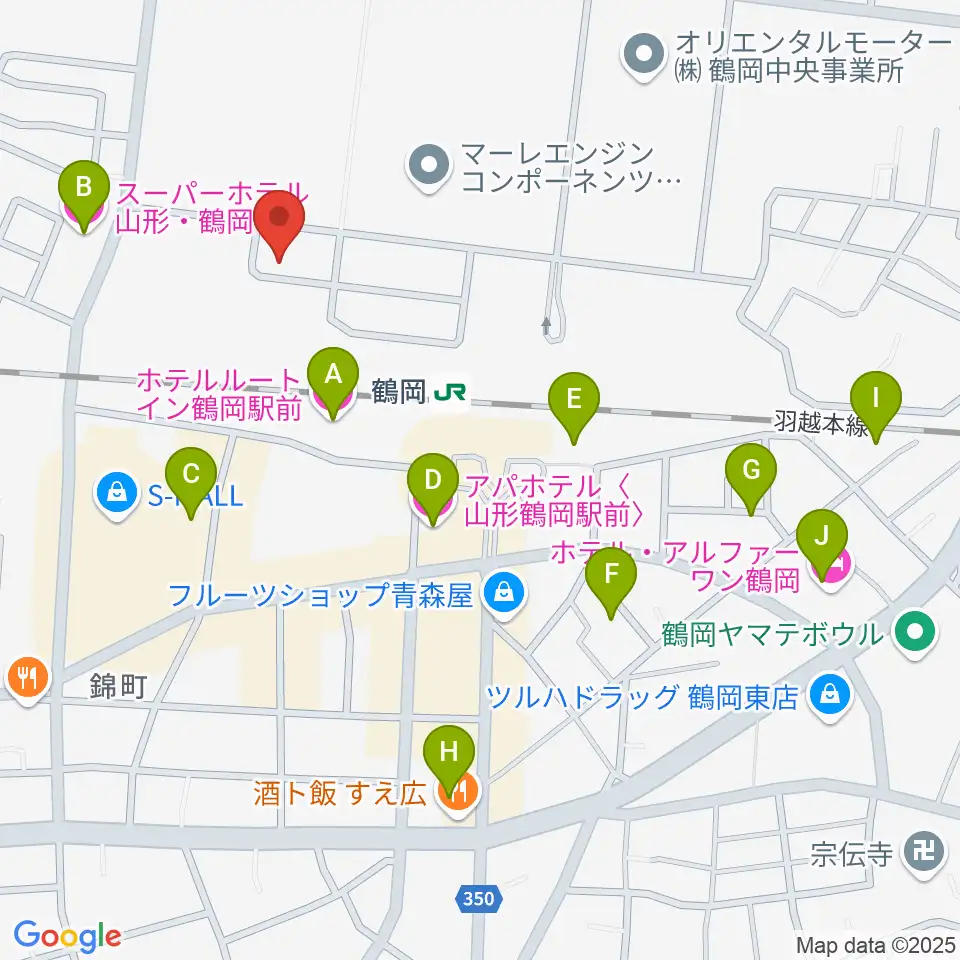 なんだ屋周辺のホテル一覧地図