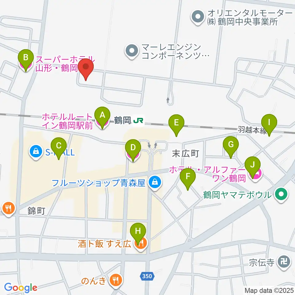 なんだ屋周辺のホテル一覧地図