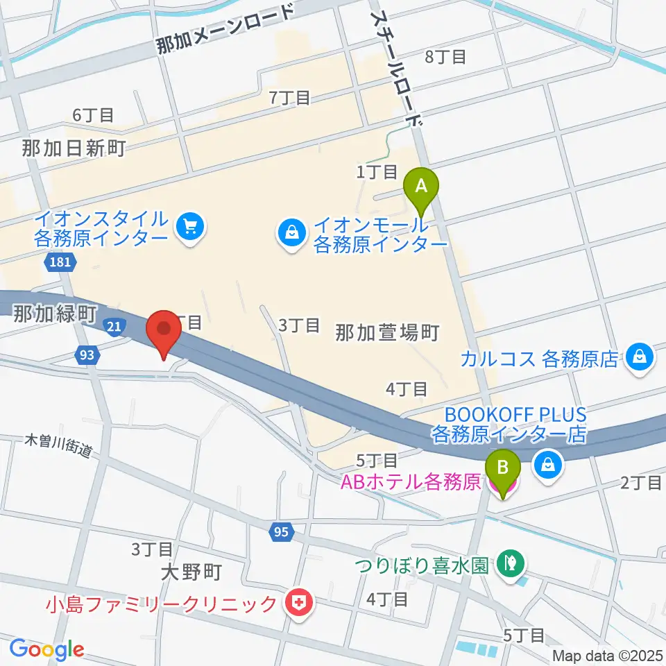 GOUスタジオ周辺のホテル一覧地図