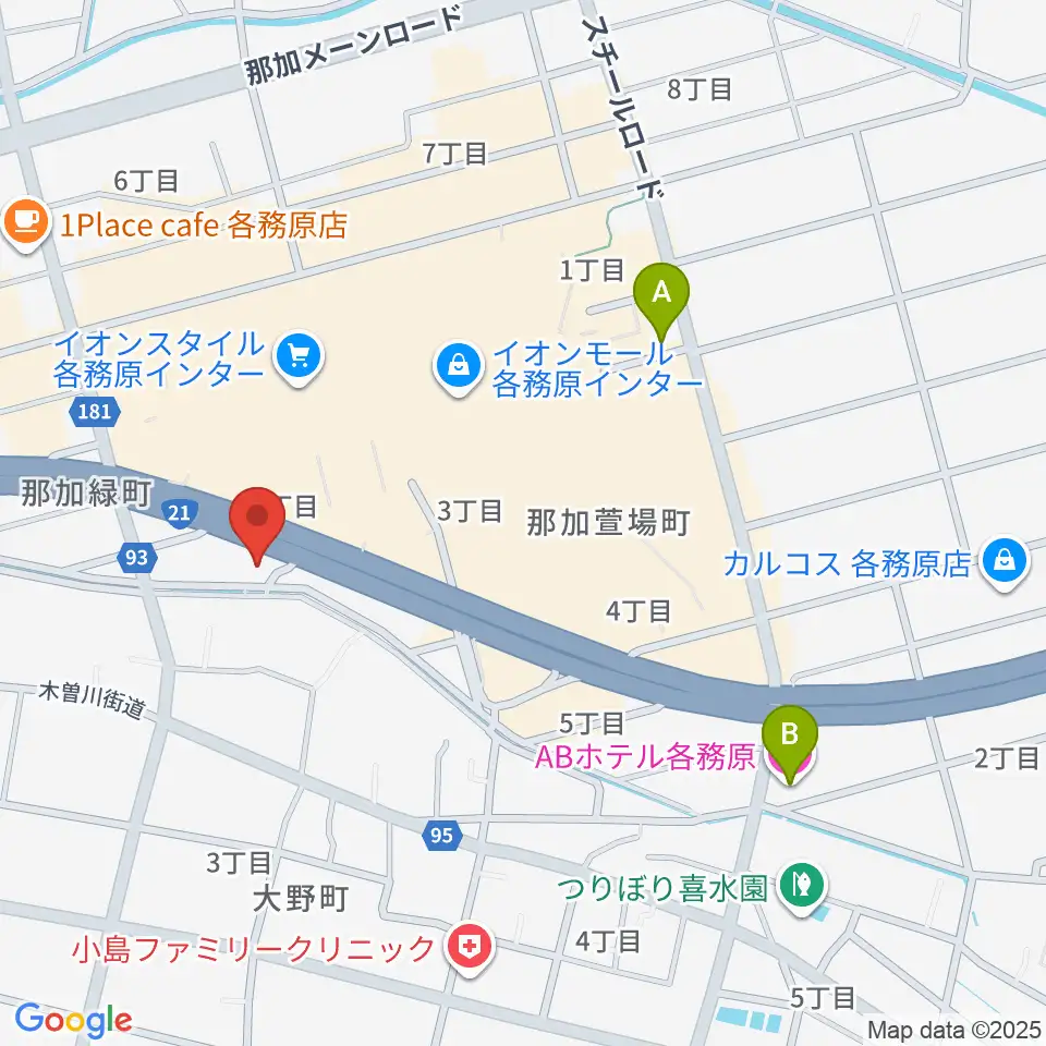 GOUスタジオ周辺のホテル一覧地図