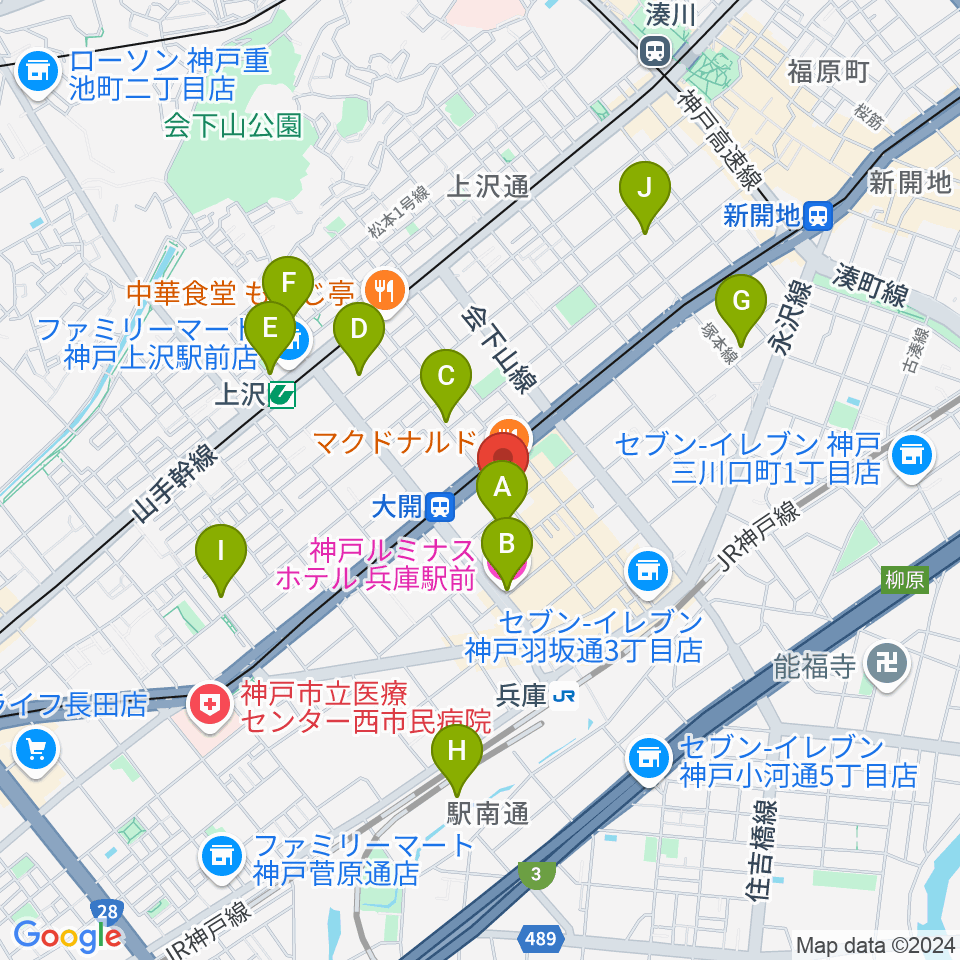 スタジオ ギンガムチェック周辺のホテル一覧地図