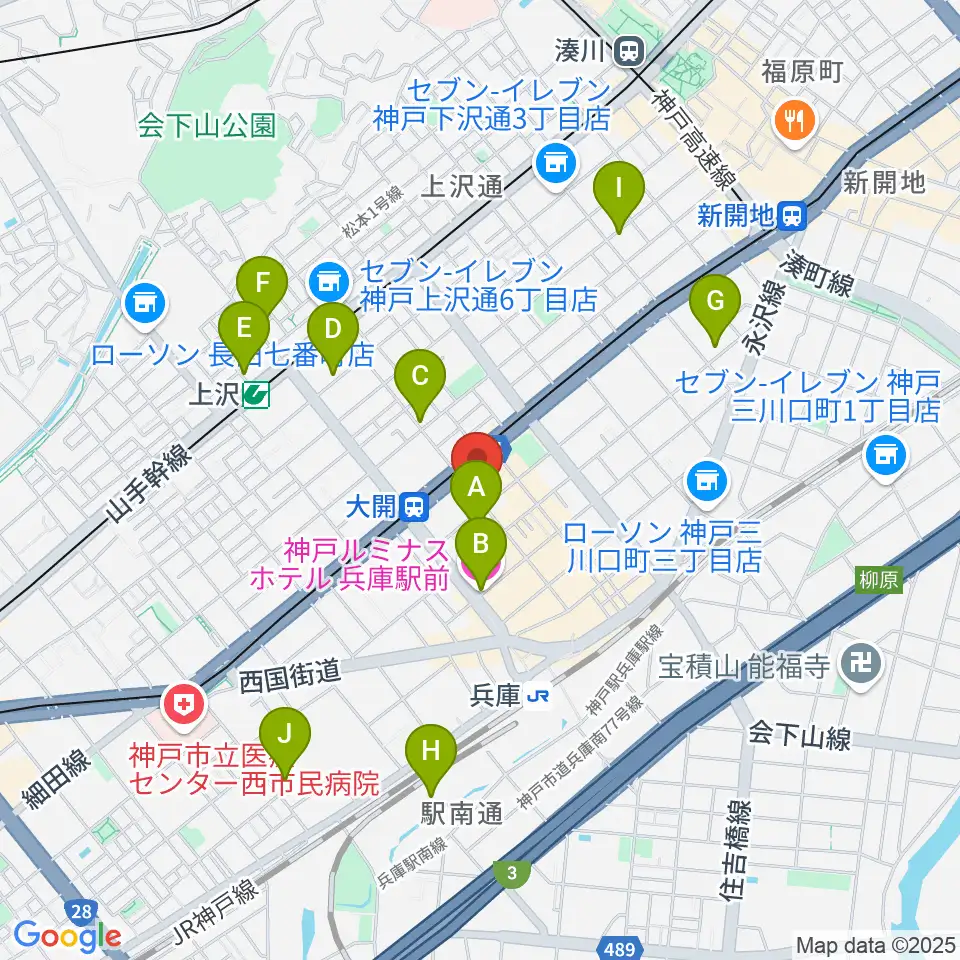 スタジオ ギンガムチェック周辺のホテル一覧地図
