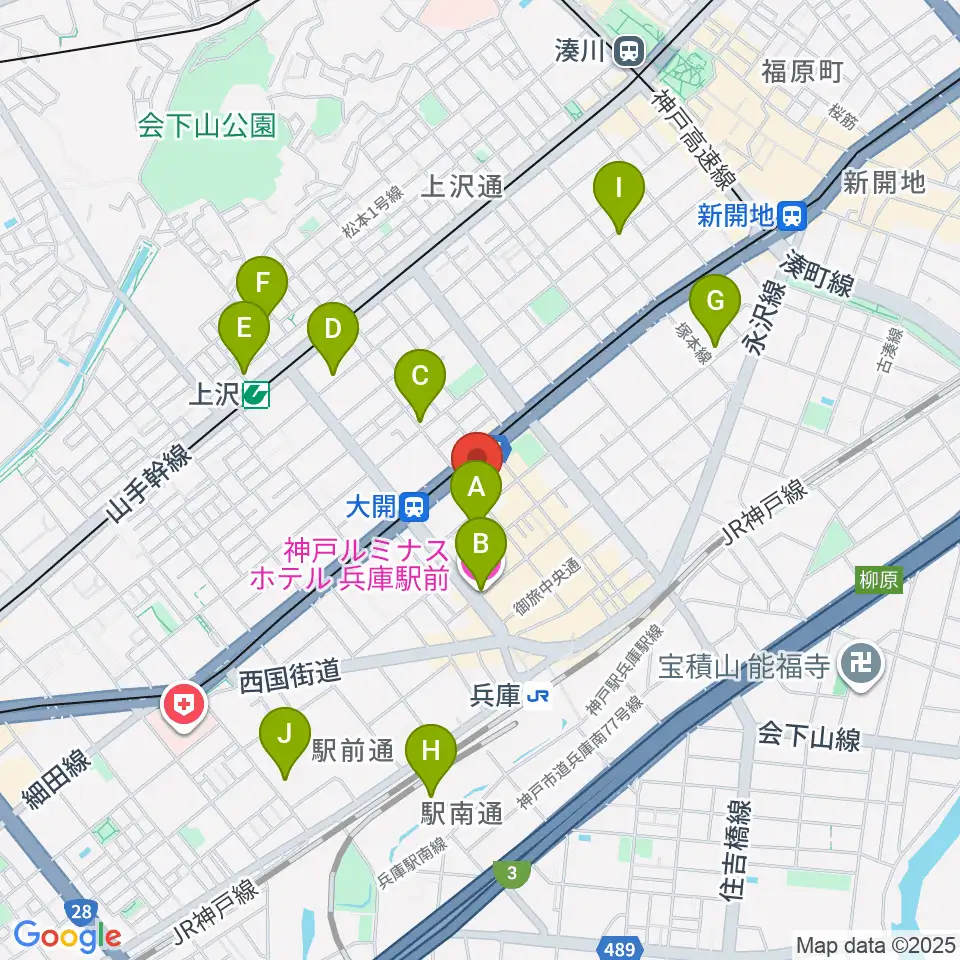 スタジオ ギンガムチェック周辺のホテル一覧地図