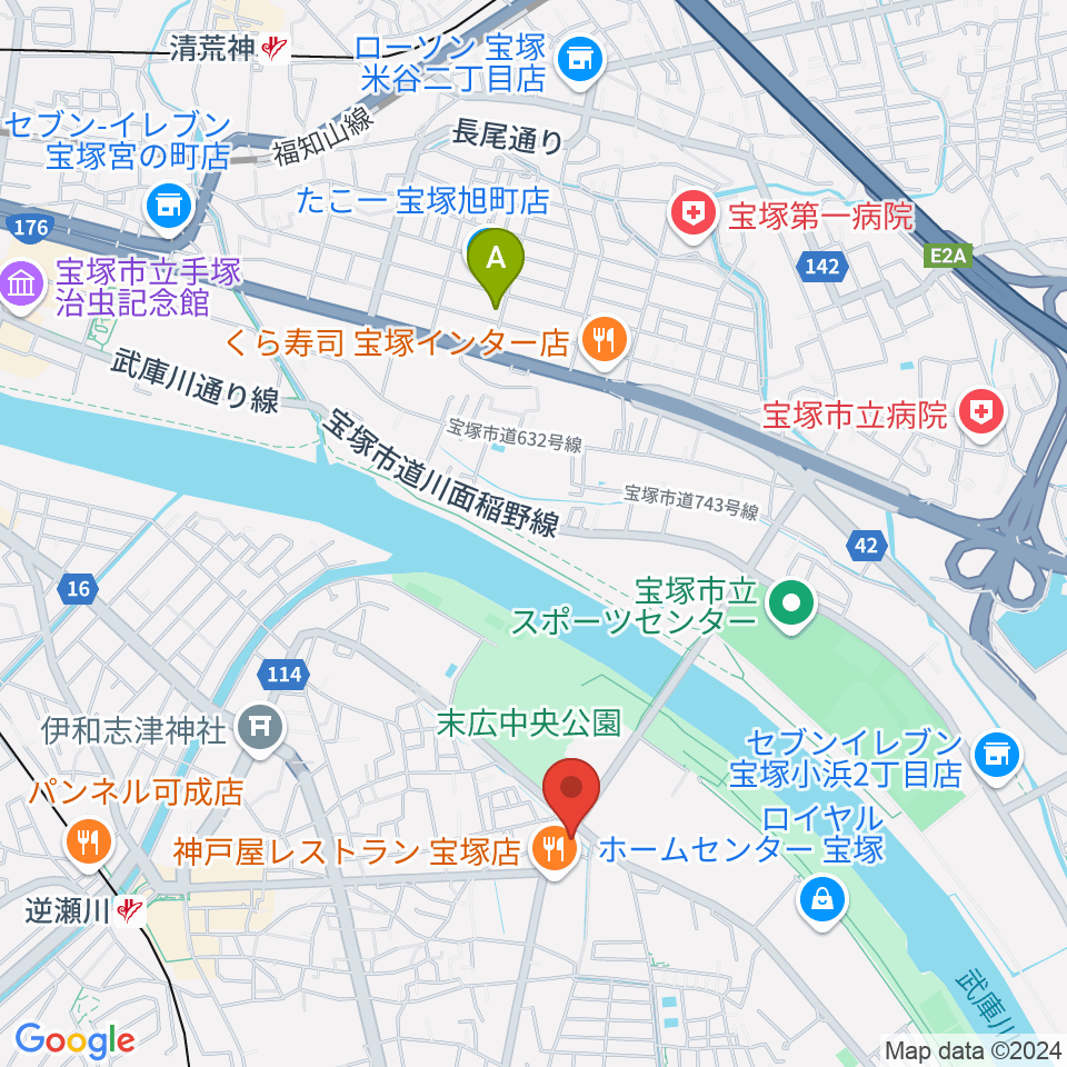 レインボースタジオ周辺のホテル一覧地図