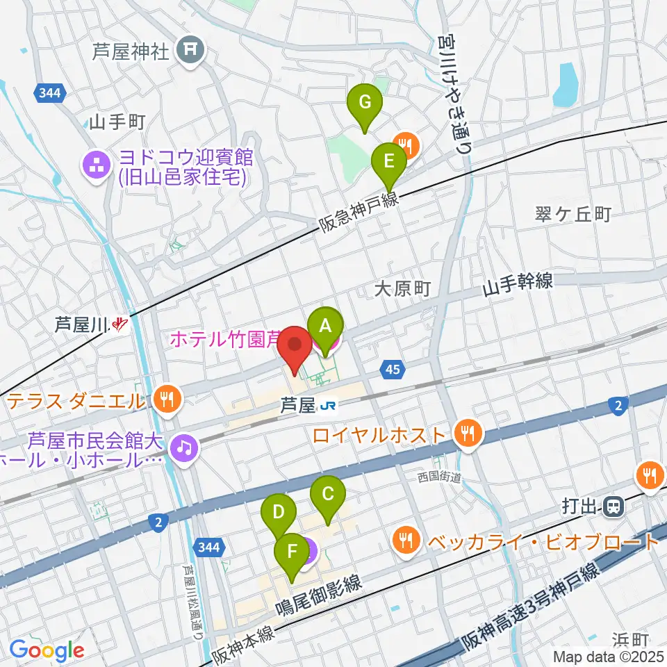 結城カルチャーセンター周辺のホテル一覧地図