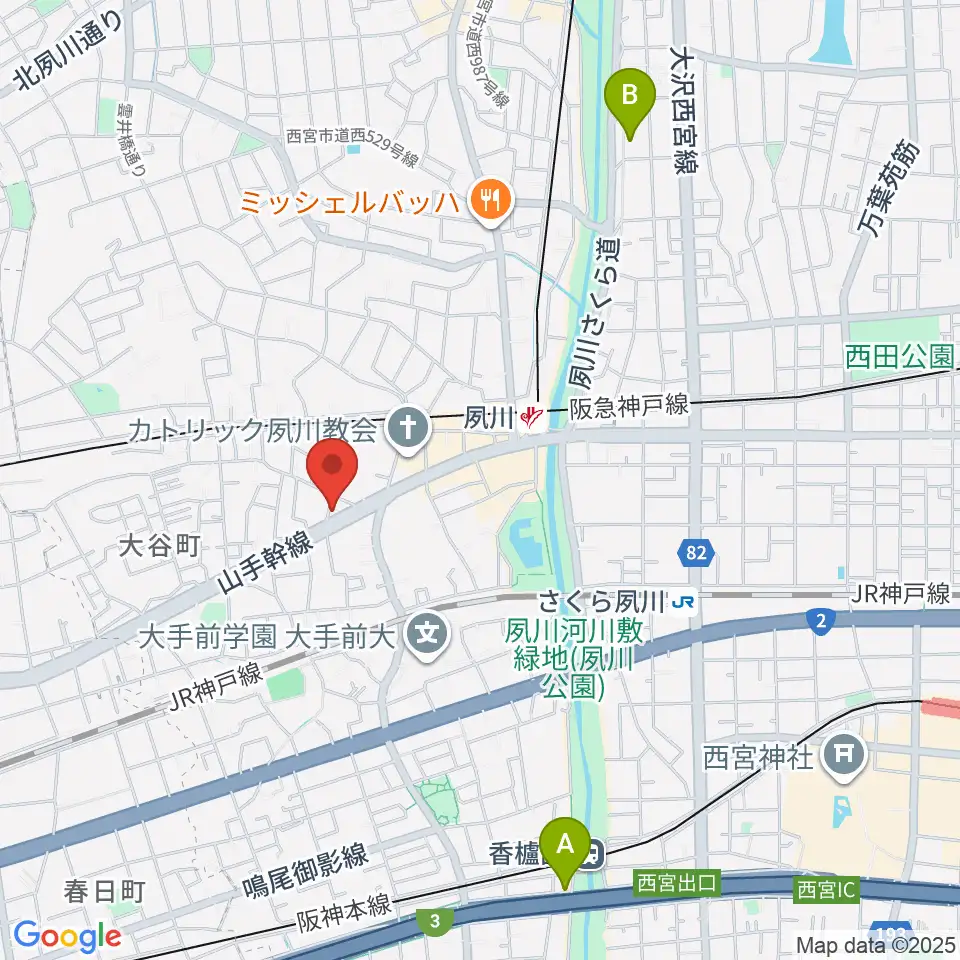 スタジオヌーブ周辺のホテル一覧地図