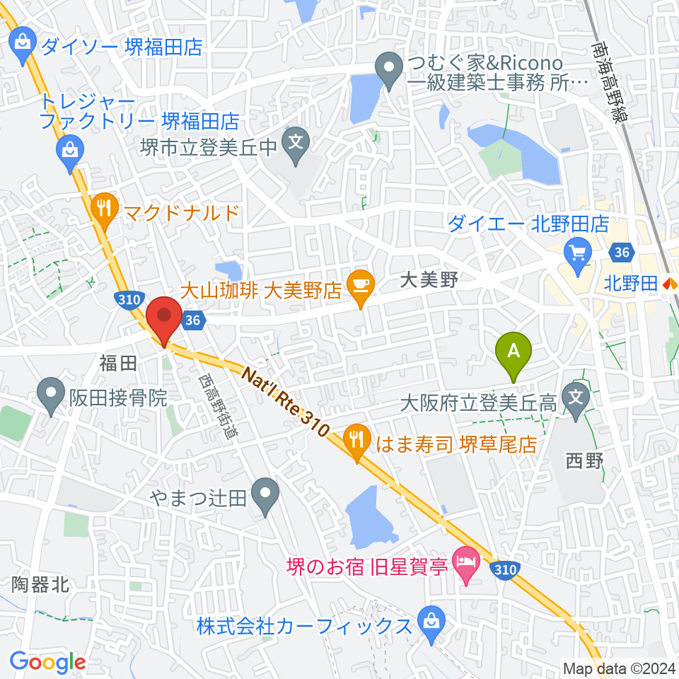 フクダスタジオ周辺のホテル一覧地図