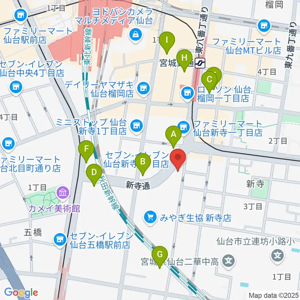 ミュージックランド音楽教室周辺のホテル一覧地図