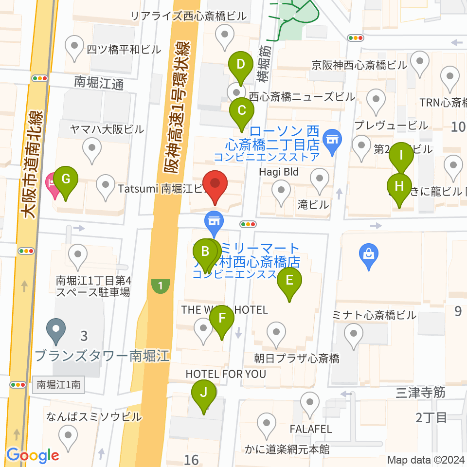 スタジオパズル周辺のホテル一覧地図