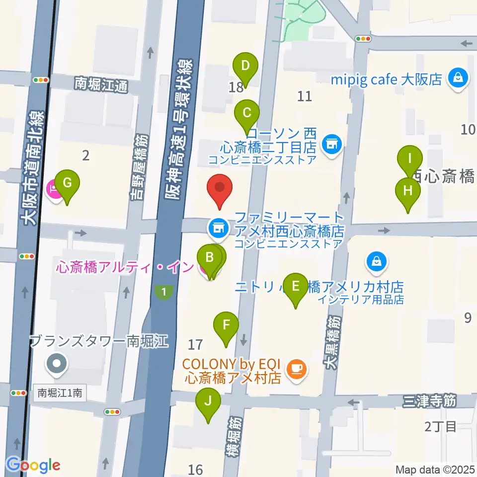 スタジオパズル周辺のホテル一覧地図