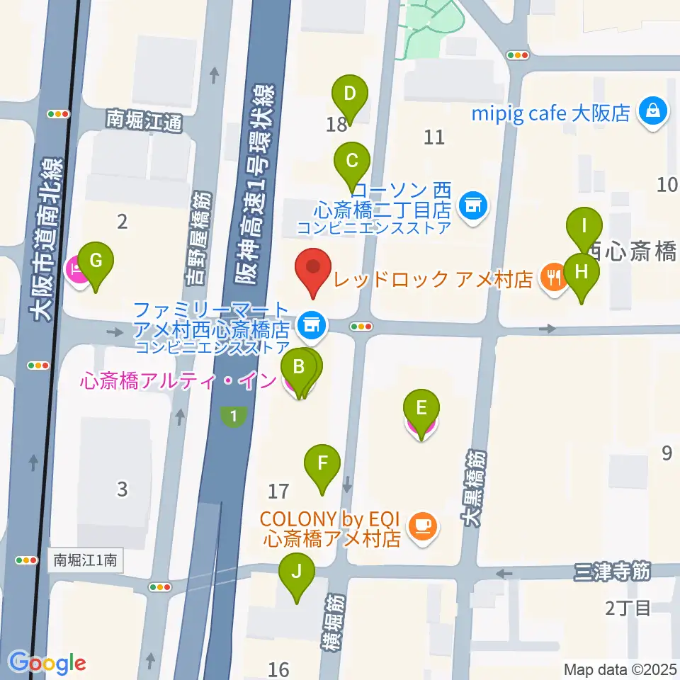 スタジオパズル周辺のホテル一覧地図