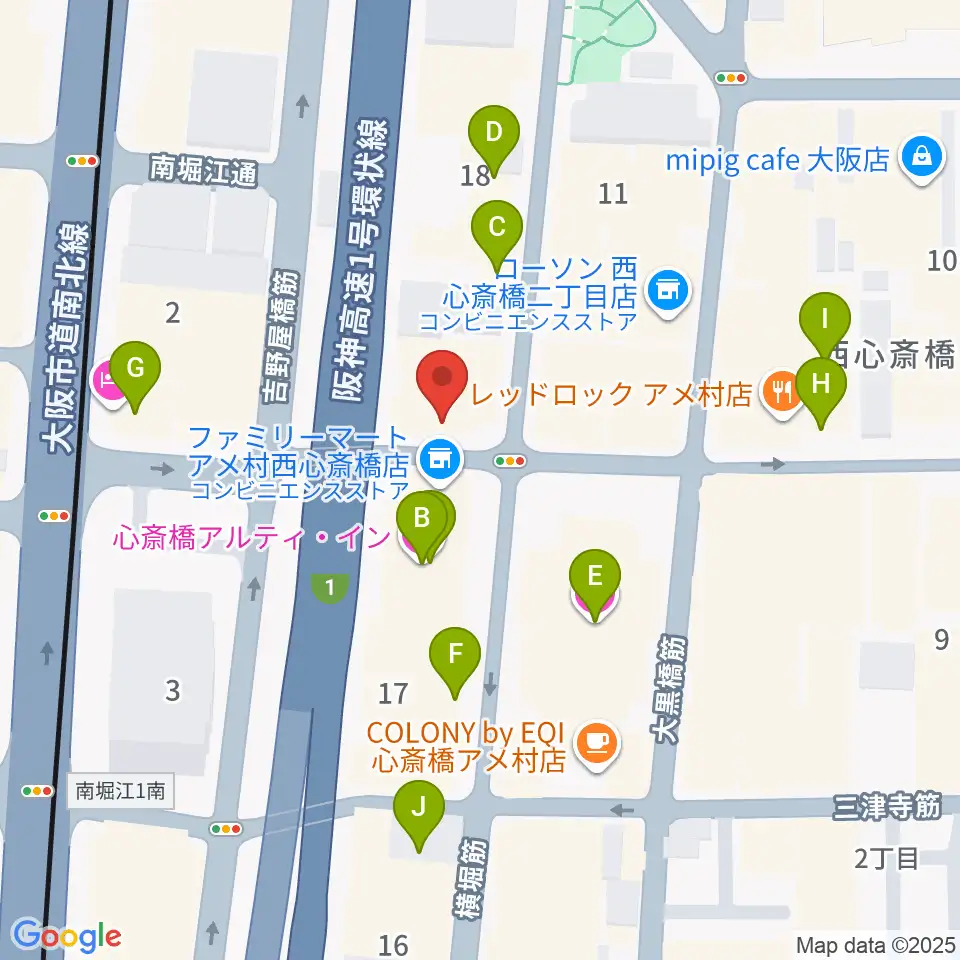 スタジオパズル周辺のホテル一覧地図