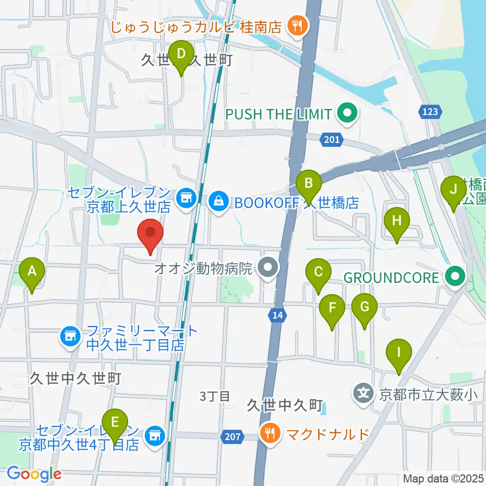 桂川スタジオワールド周辺のホテル一覧地図