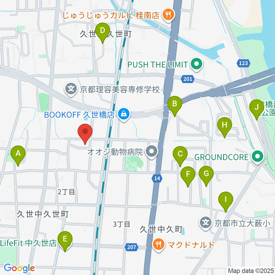 桂川スタジオワールド周辺のホテル一覧地図