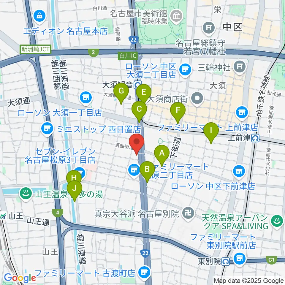 BLstudio30西大須周辺のホテル一覧地図