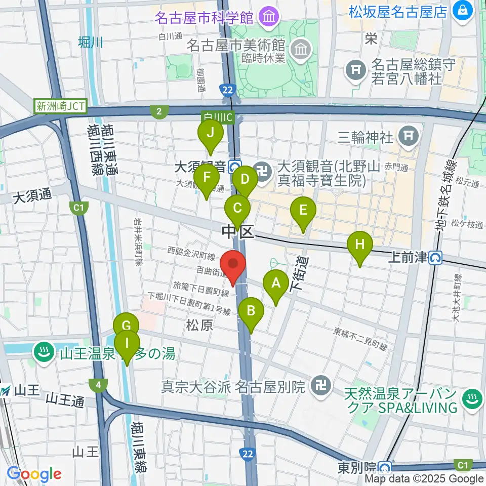 BLstudio30西大須周辺のホテル一覧地図