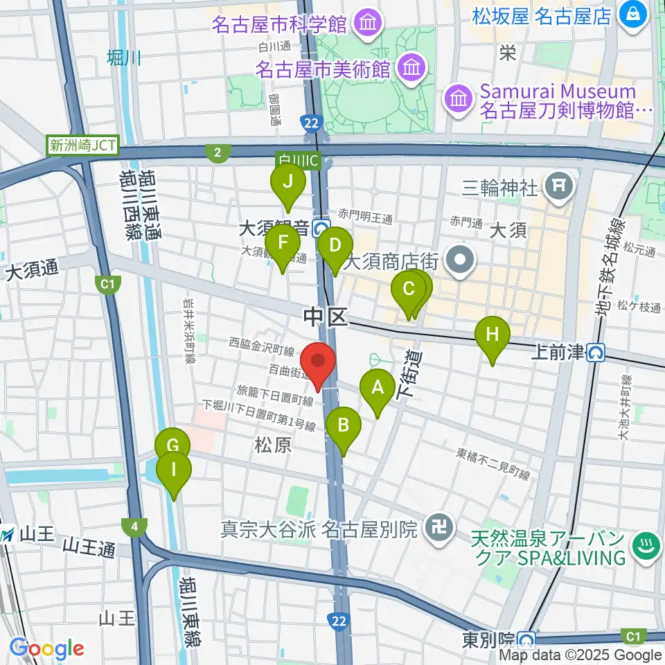 BLstudio30西大須周辺のホテル一覧地図