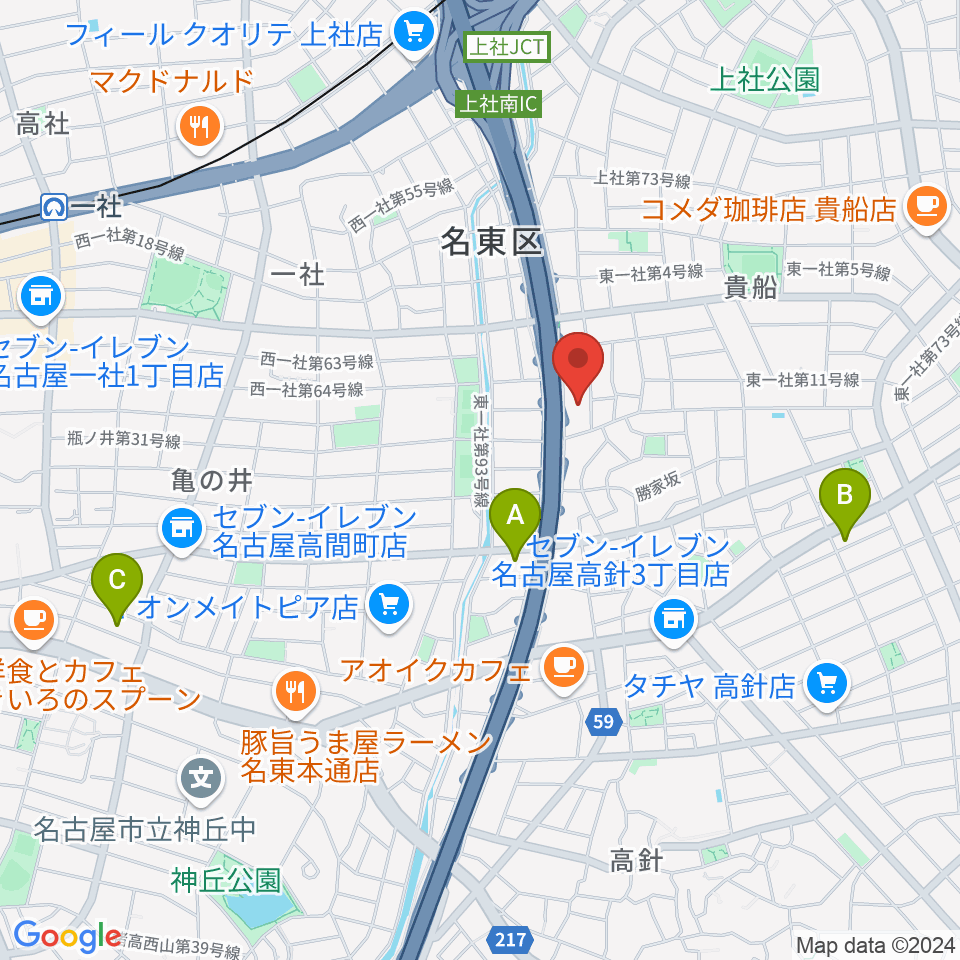 BlueMonkeyスタジオ周辺のホテル一覧地図