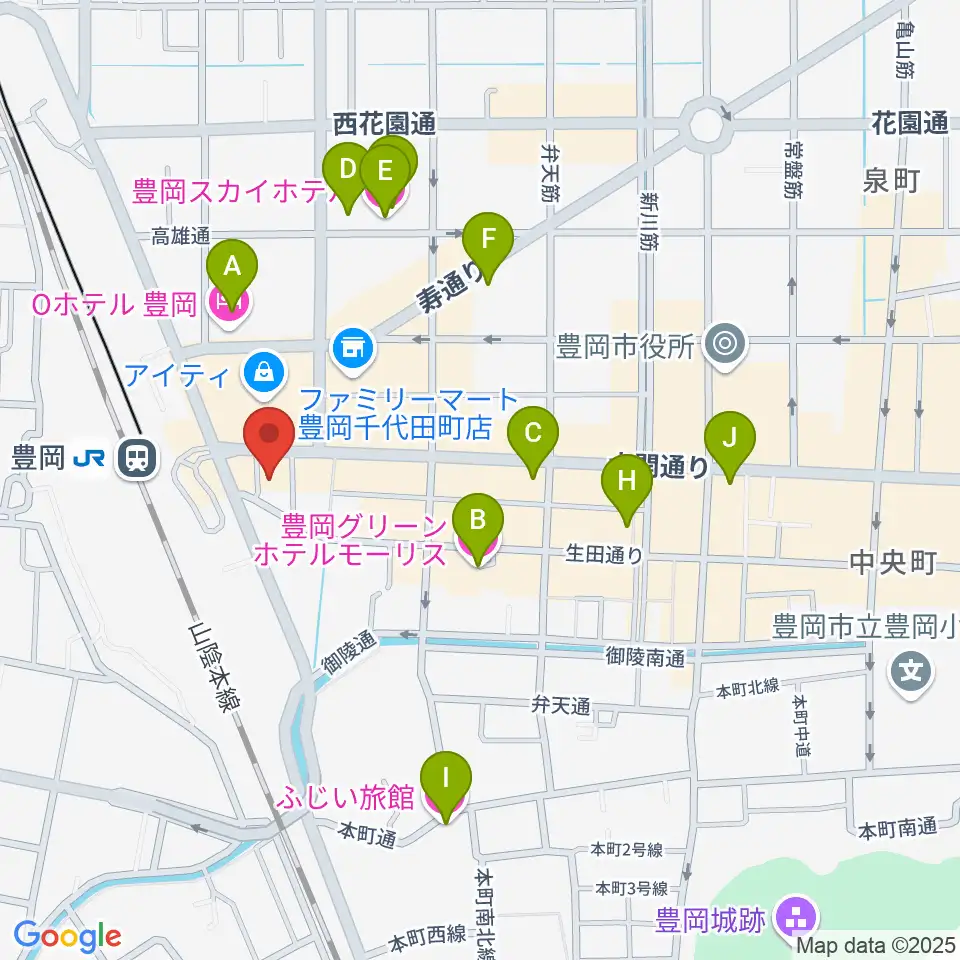ビート楽器 音楽教室周辺のホテル一覧地図