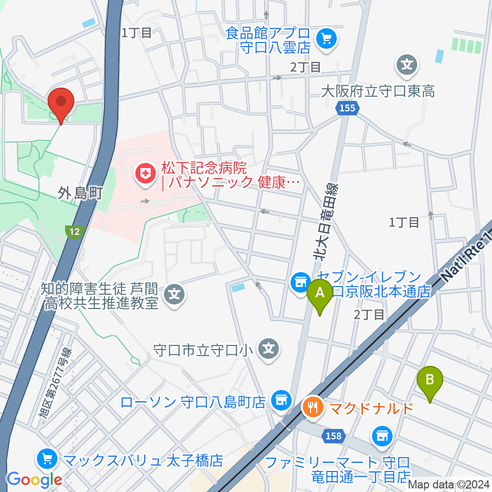 かわの音楽教室周辺のホテル一覧地図