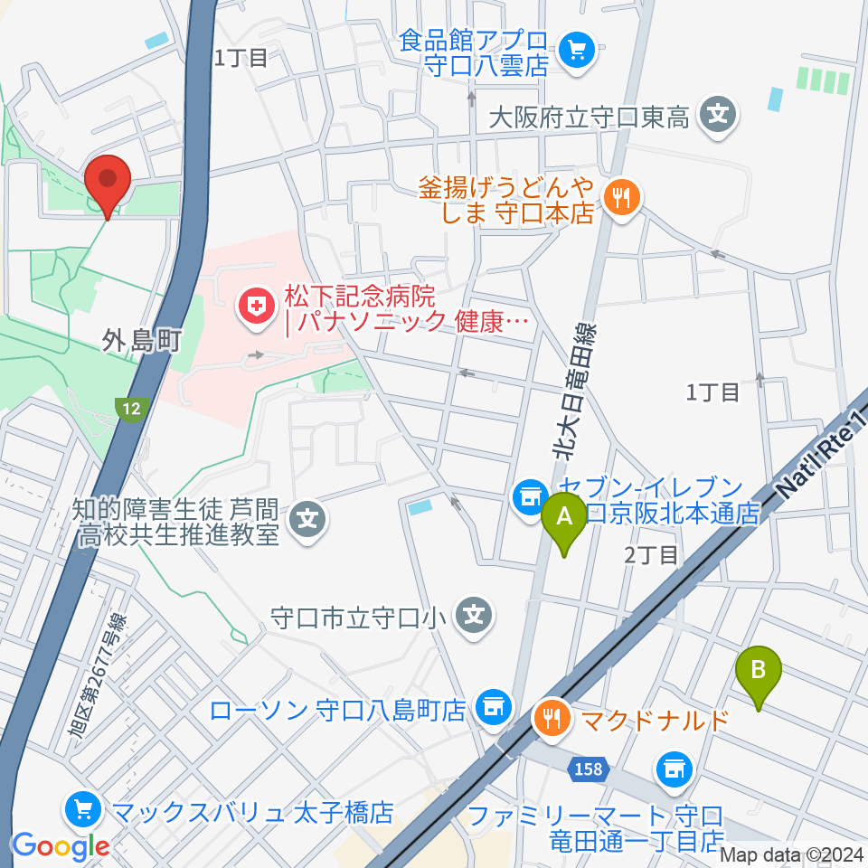 かわの音楽教室周辺のホテル一覧地図