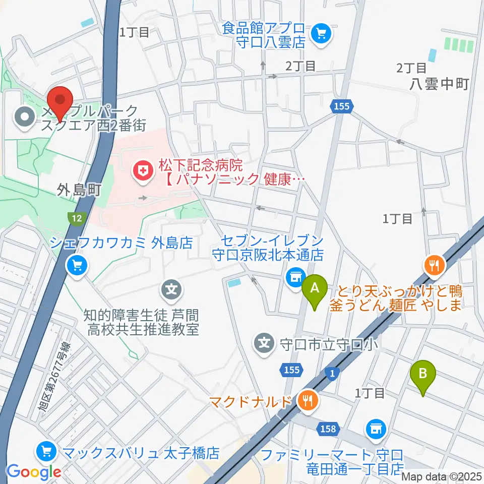 かわの音楽教室周辺のホテル一覧地図