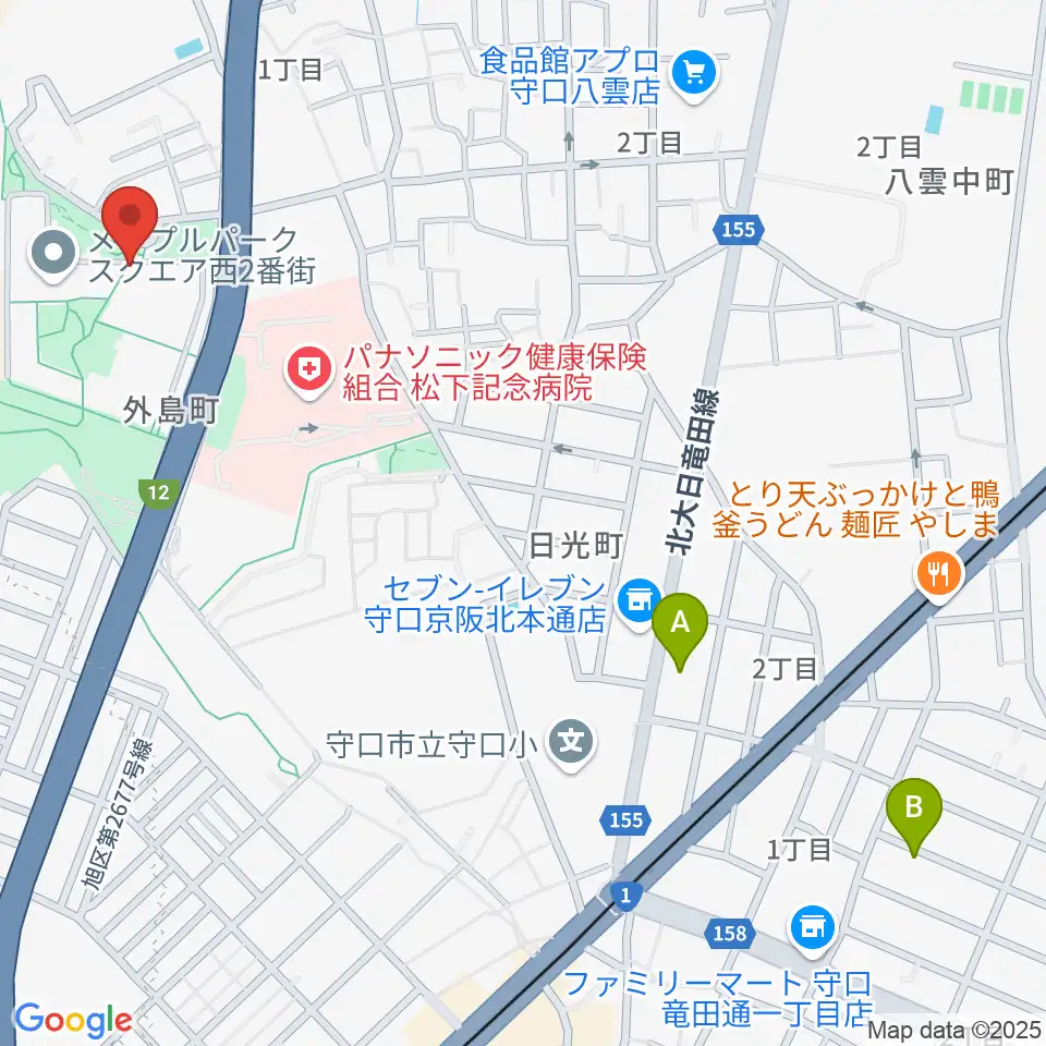 かわの音楽教室周辺のホテル一覧地図