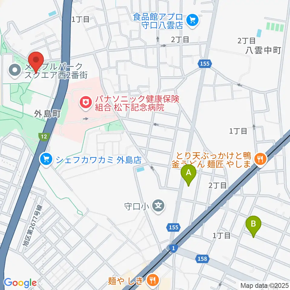 かわの音楽教室周辺のホテル一覧地図