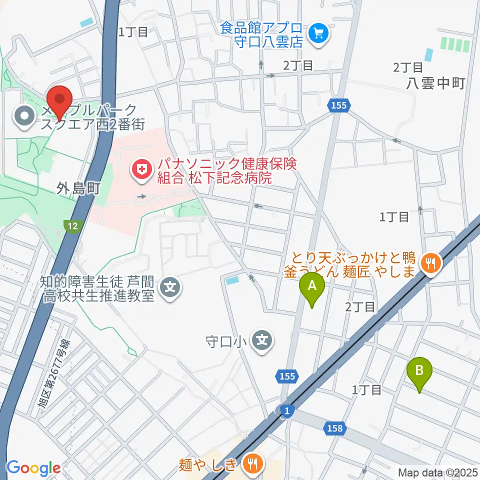 かわの音楽教室周辺のホテル一覧地図