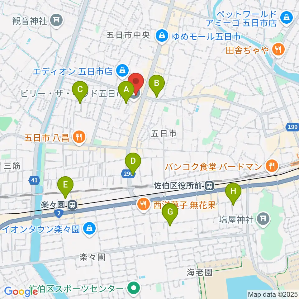 ライフワン ミュージック周辺のホテル一覧地図
