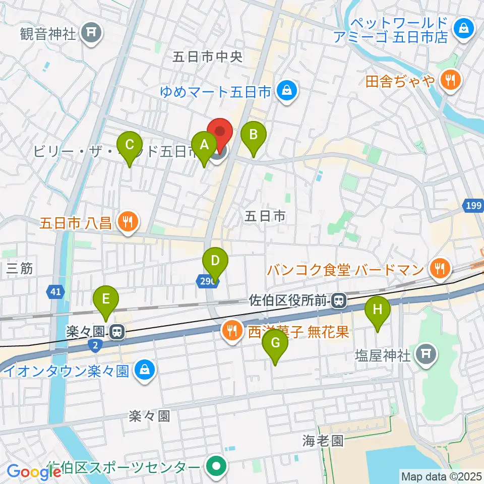 ライフワン ミュージック周辺のホテル一覧地図