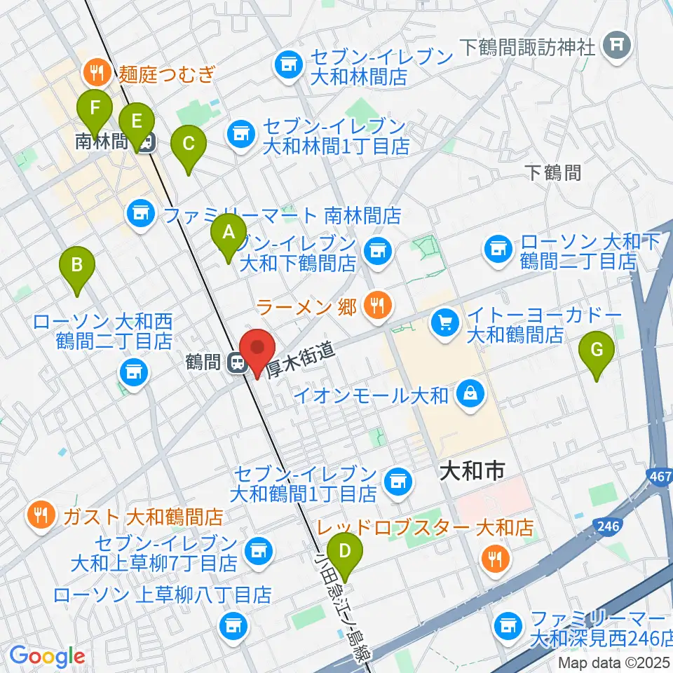 イチキバレエスタジオ&ピアノ教室周辺のホテル一覧地図
