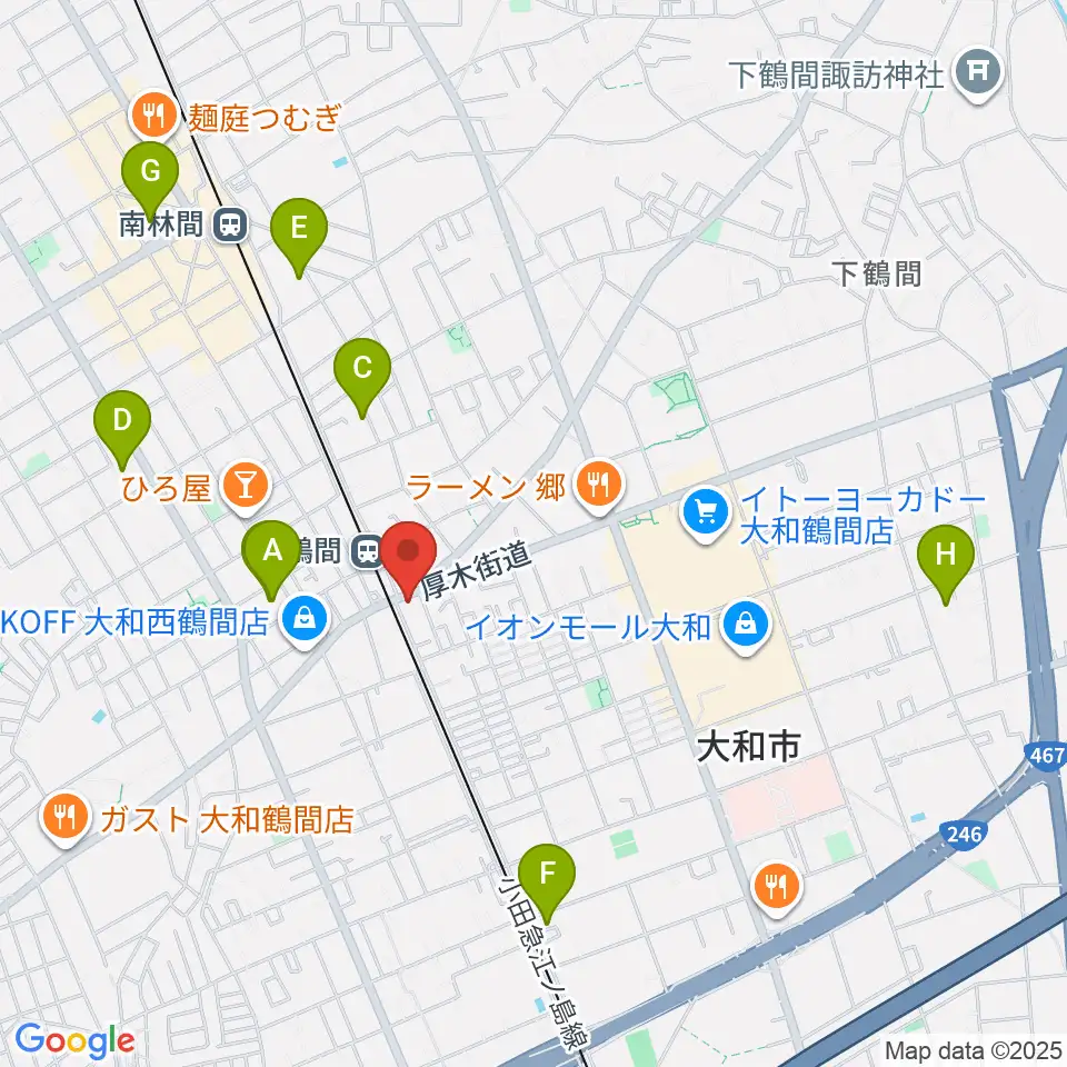 イチキバレエスタジオ＆ピアノ教室周辺のホテル一覧地図