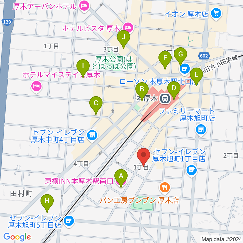 タイサクミュージシャンズスクール周辺のホテル一覧地図