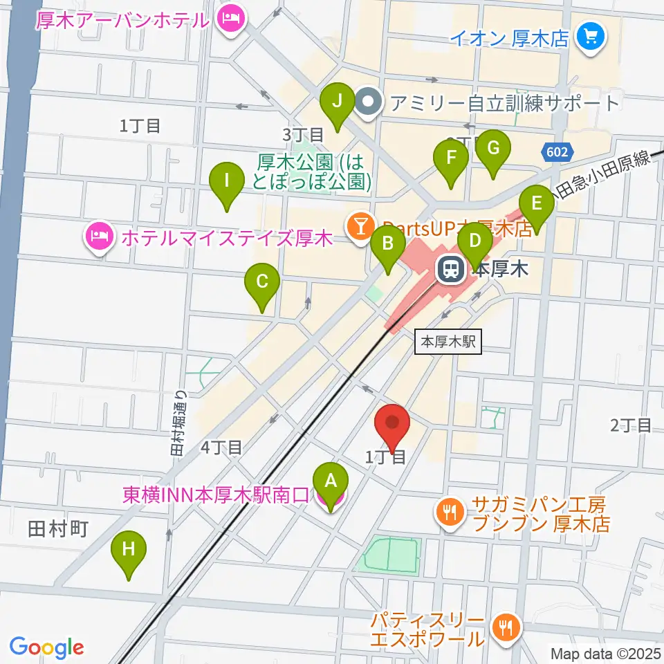 タイサクミュージシャンズスクール周辺のホテル一覧地図