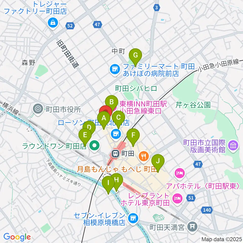 万象房周辺のホテル一覧地図
