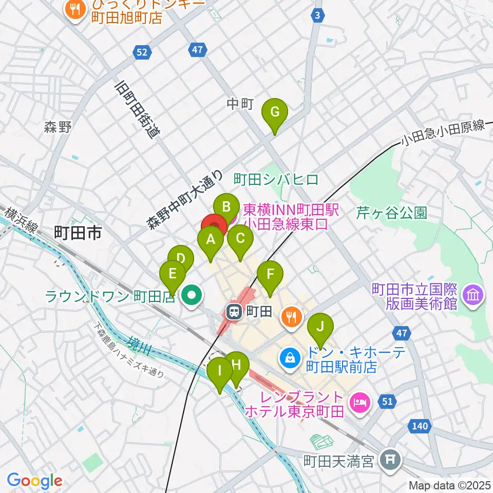 万象房周辺のホテル一覧地図