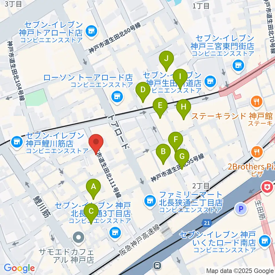 ロッコーマン周辺のホテル一覧地図