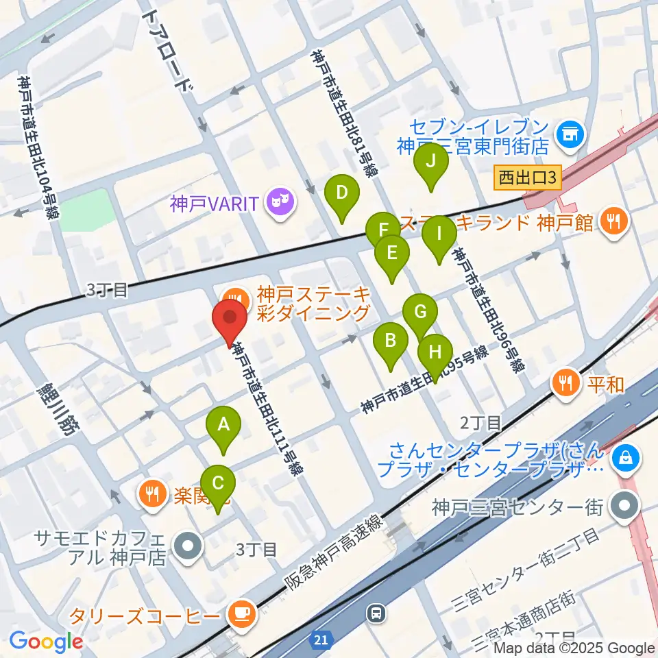 ロッコーマン周辺のホテル一覧地図