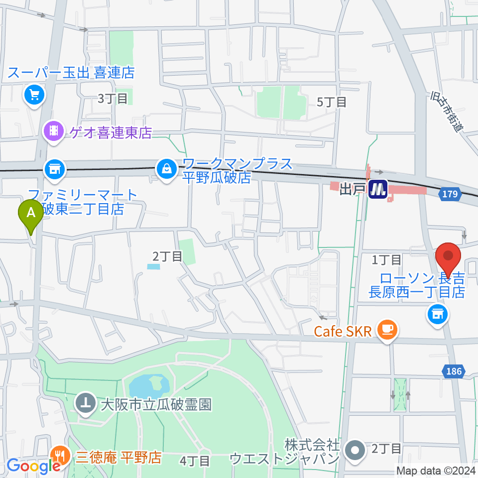 アビーミュージックスタジオ平野店周辺のホテル一覧地図