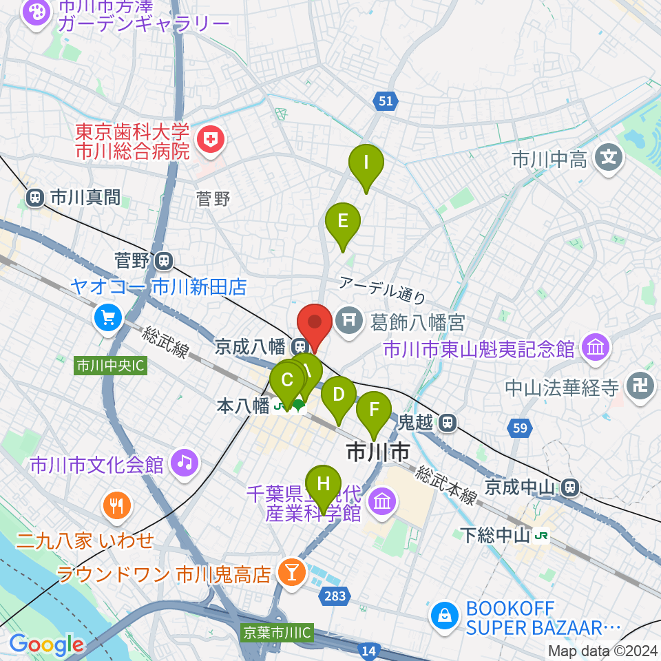 ＫＳＰ音楽教室周辺のホテル一覧地図