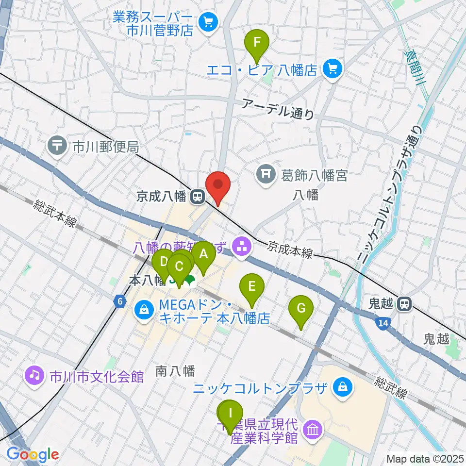 ＫＳＰ音楽教室周辺のホテル一覧地図