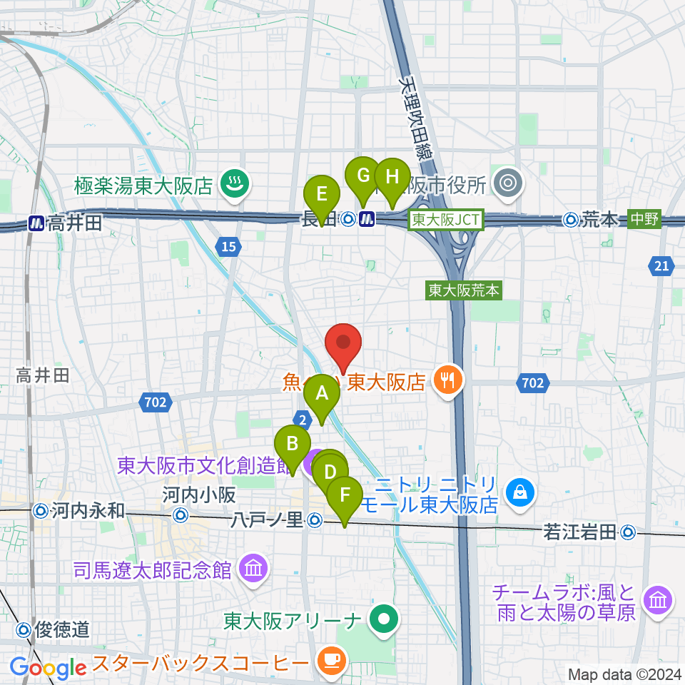 ル・シャトン音楽教室周辺のホテル一覧地図