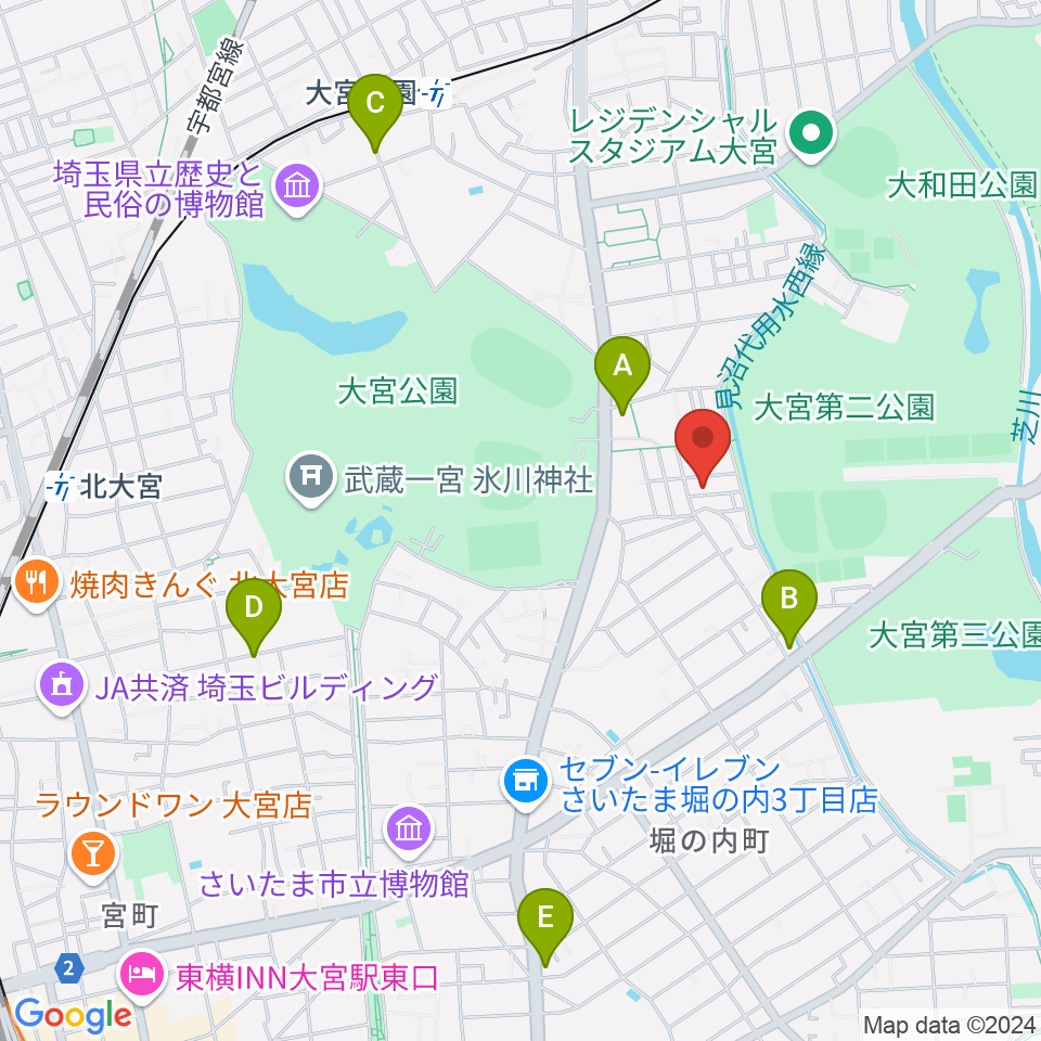 三村音楽教室周辺のホテル一覧地図