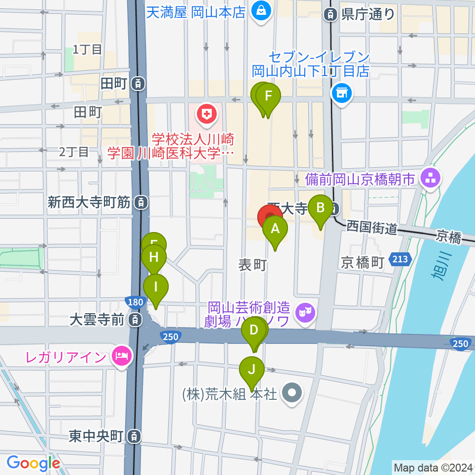 イマージュ・楽器堂周辺のホテル一覧地図