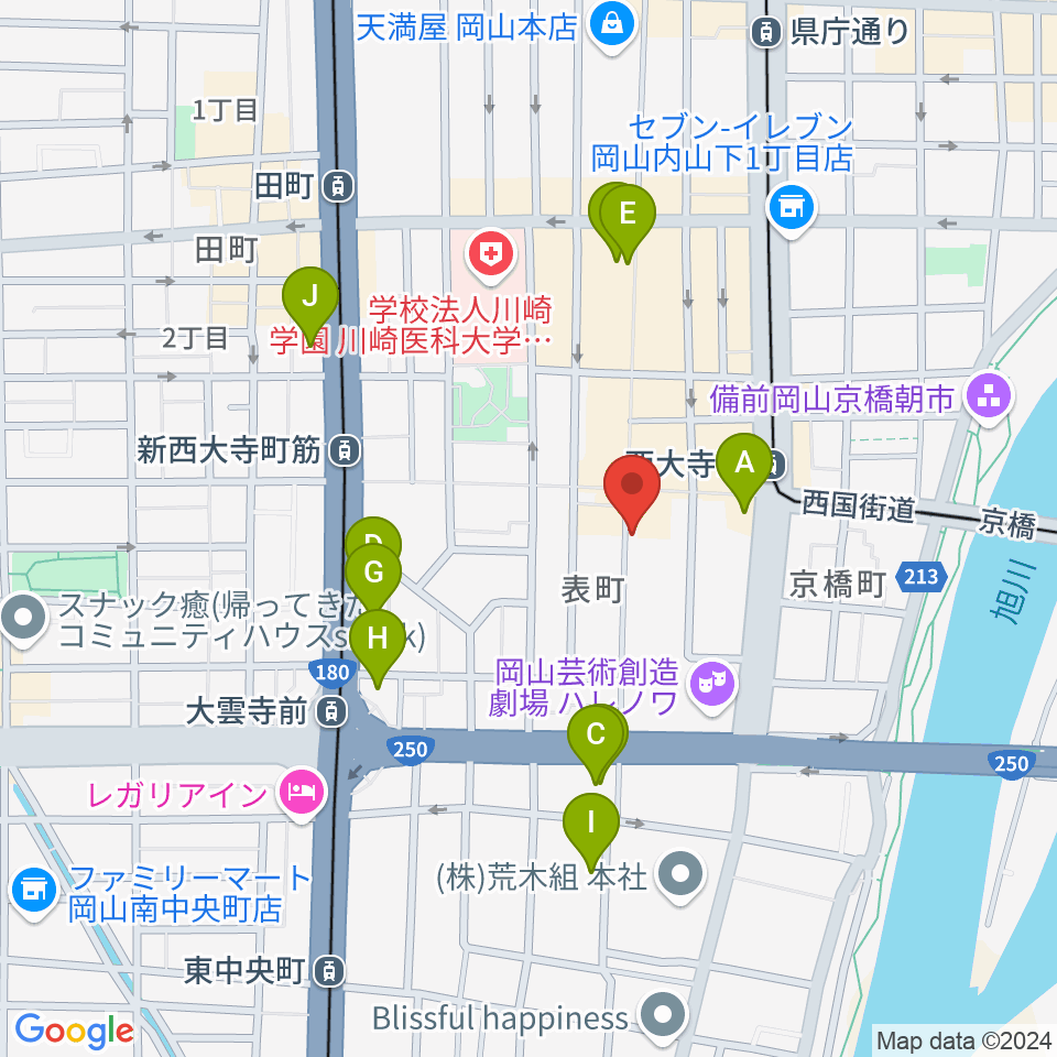 イマージュ・楽器堂周辺のホテル一覧地図