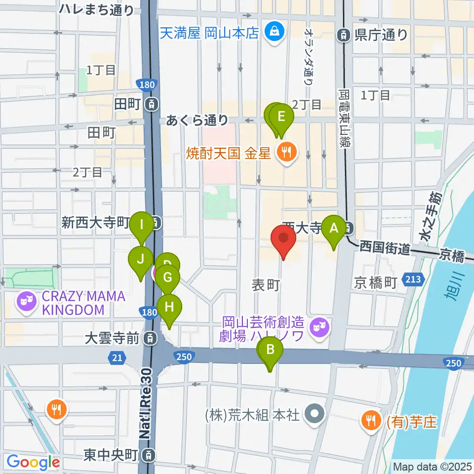 イマージュ・楽器堂周辺のホテル一覧地図
