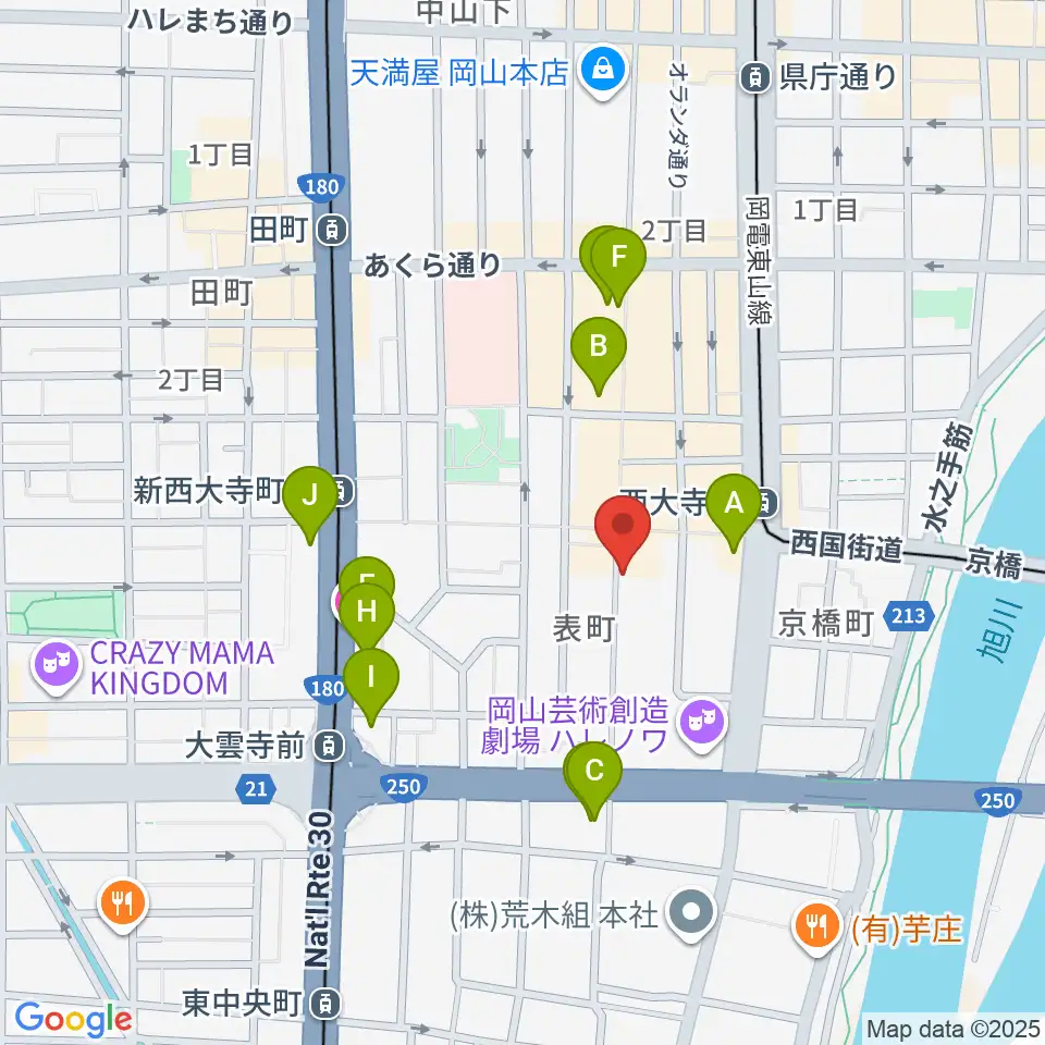イマージュ・楽器堂周辺のホテル一覧地図